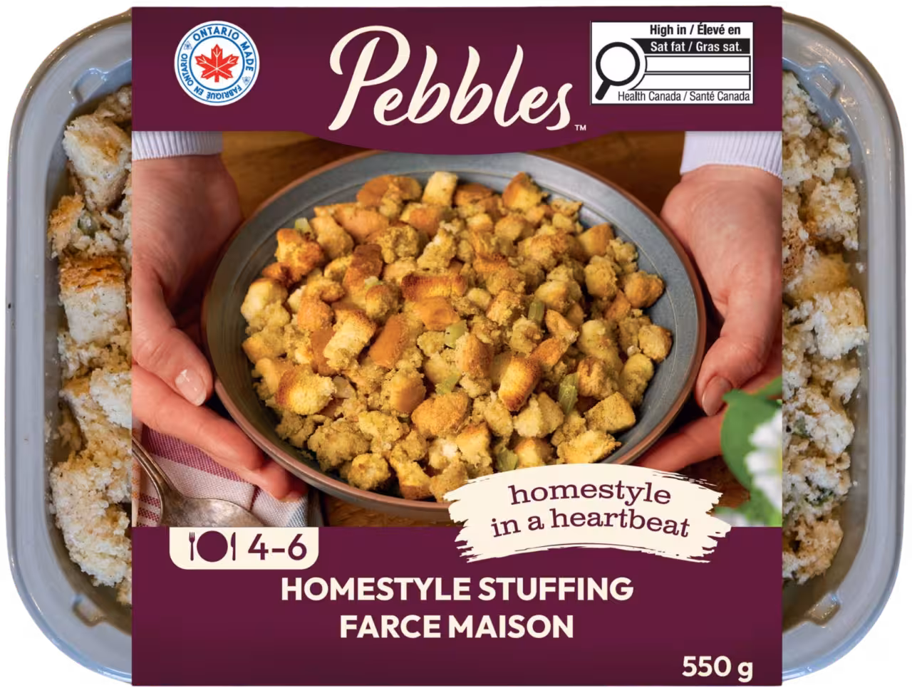 Homestyle stuffing dinner package