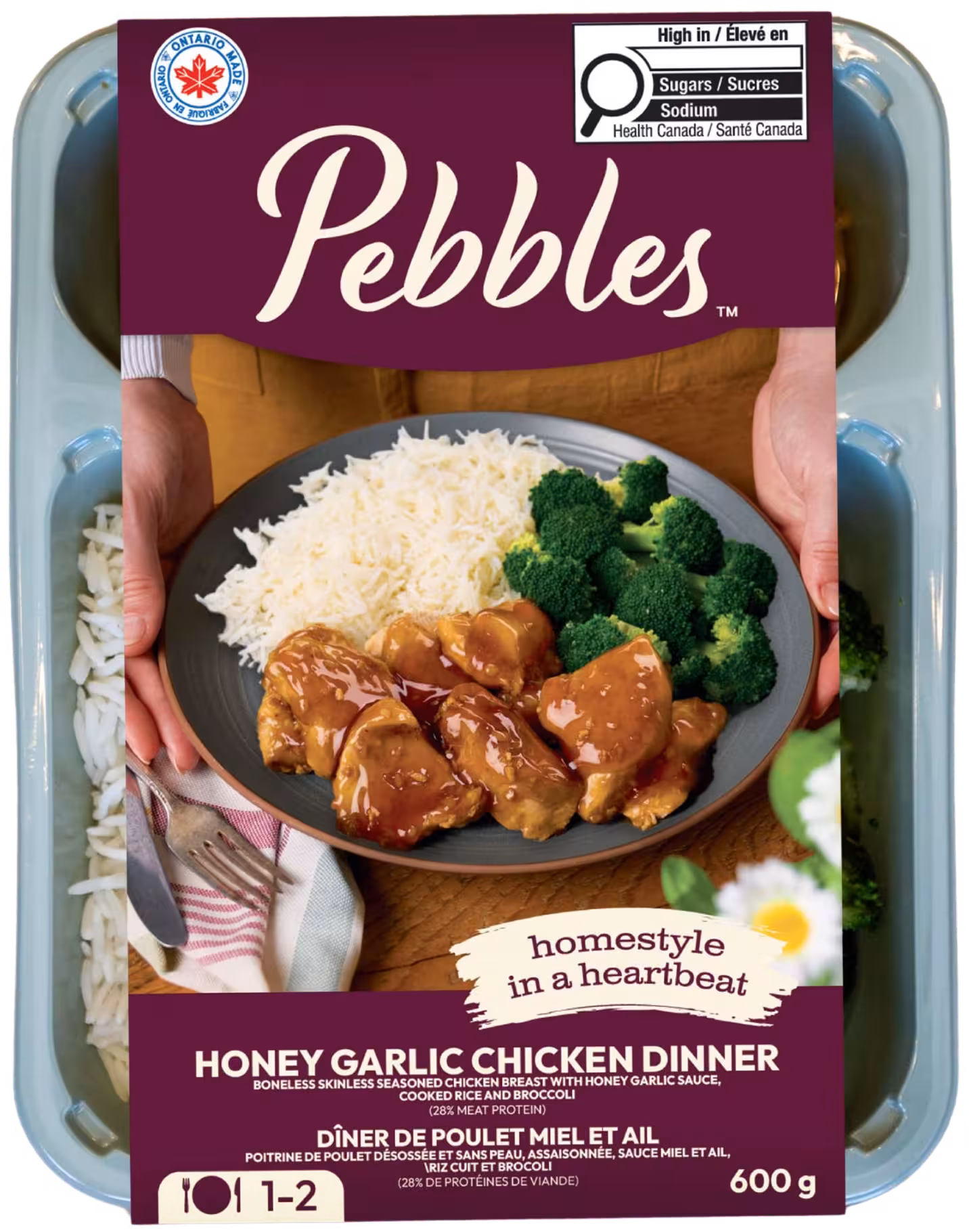 Honey garlic chicken dinner package